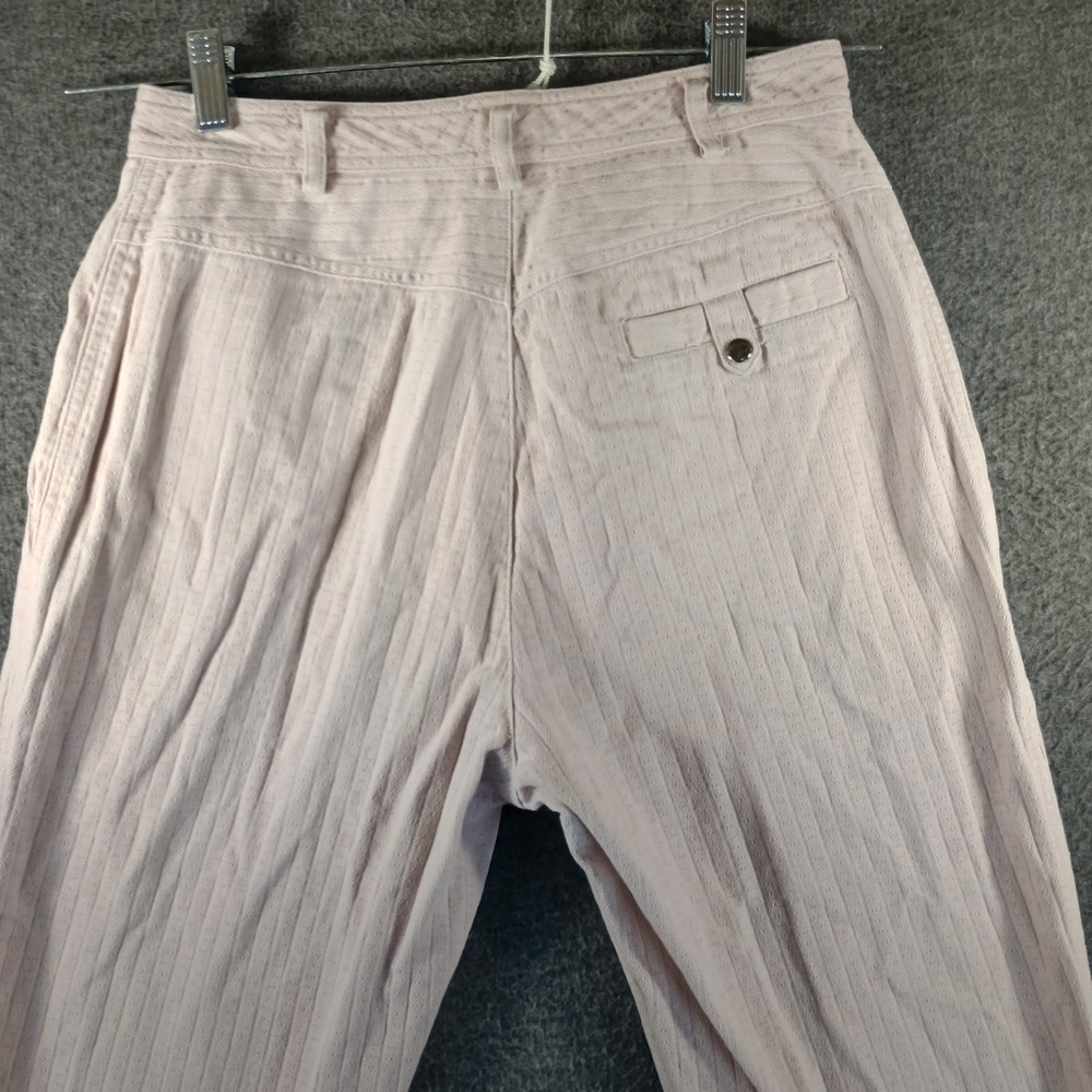 Liz Sport Jeans Womens 10 Pink‎ Light Wash Buttons Stiped Skinny Tapered Leg - Picture 6 of 11